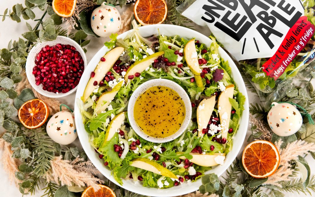 Unbeleafable® Wreath Salad with Pomegranate and Pear